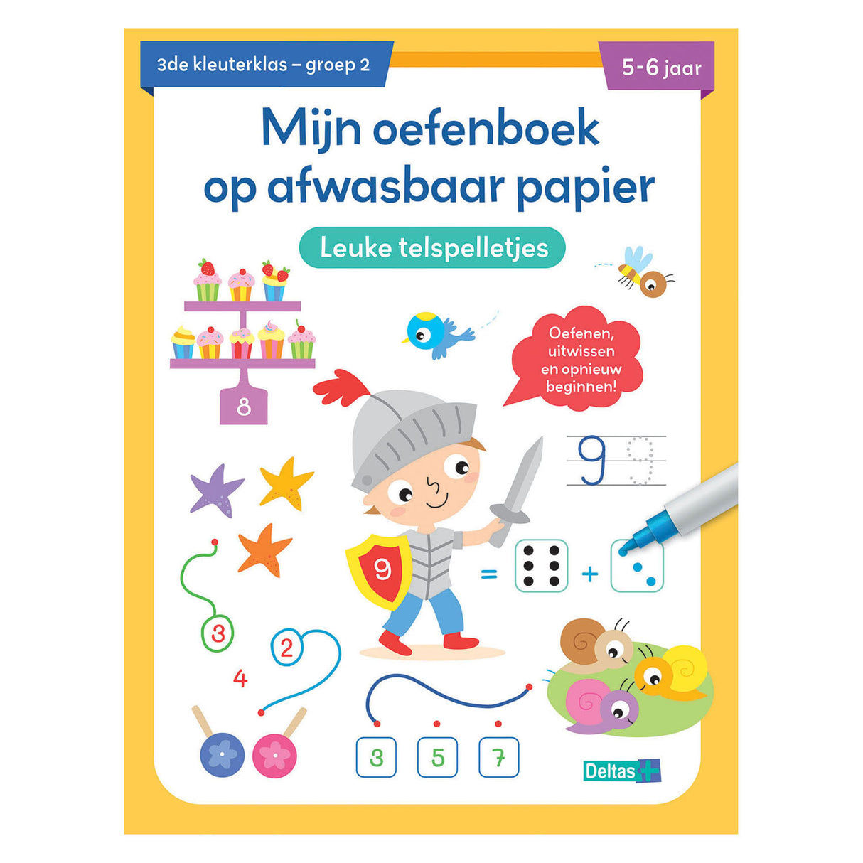 DELTAS ÖVNING BOOK WALLABLE PAPPER FUN COUNTING GAMES (5-6 Y.)