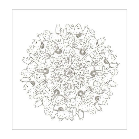 Deltas kawaii mandala coloring fun