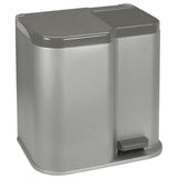 Curver duo pedal bin silver 15+6l silv