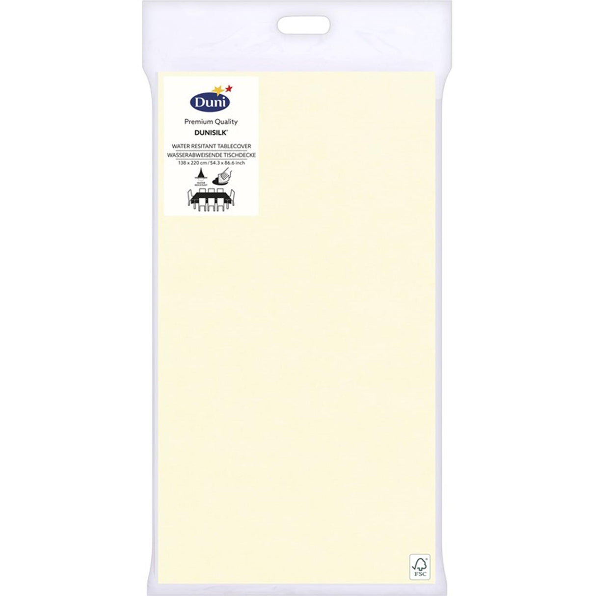 Duni tablecloth 138x220cm cream