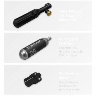 Topeak Co2 pomp Tubi X incl Co2 cartridge