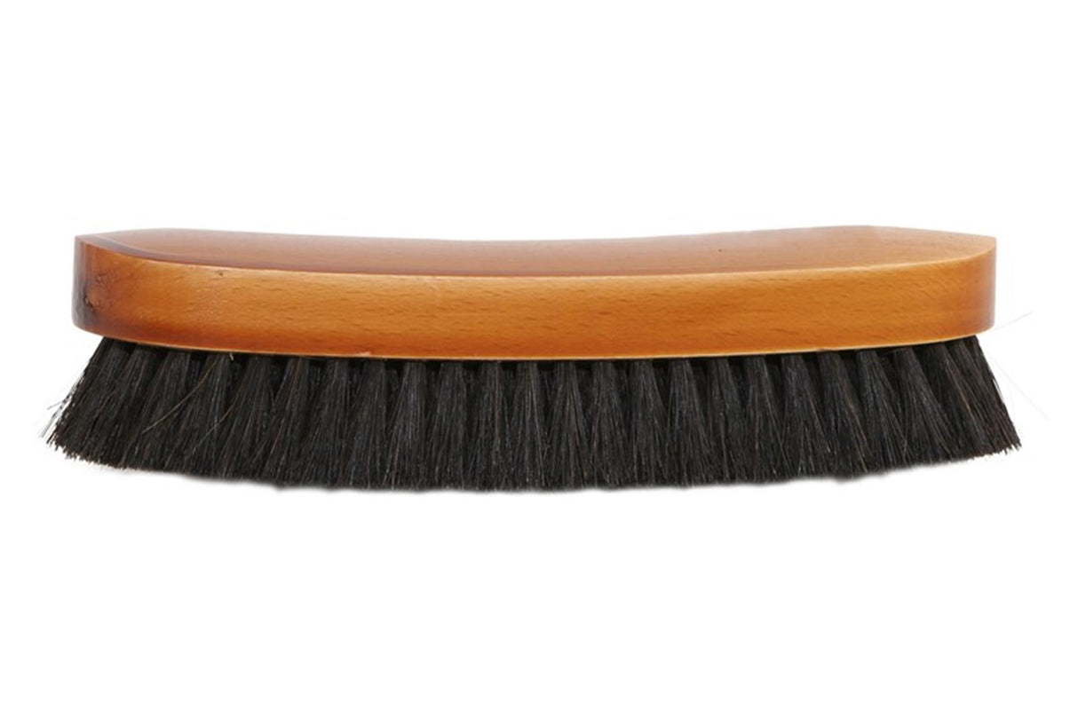 Luva clothes brush black horsehair 17cm