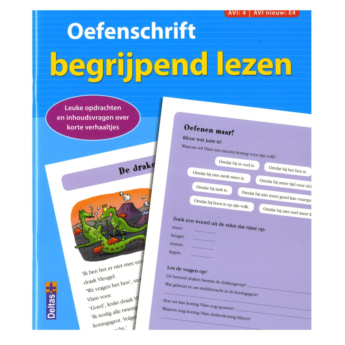 Deltas Oefenschrift Begrijpend Lezen AVI E4