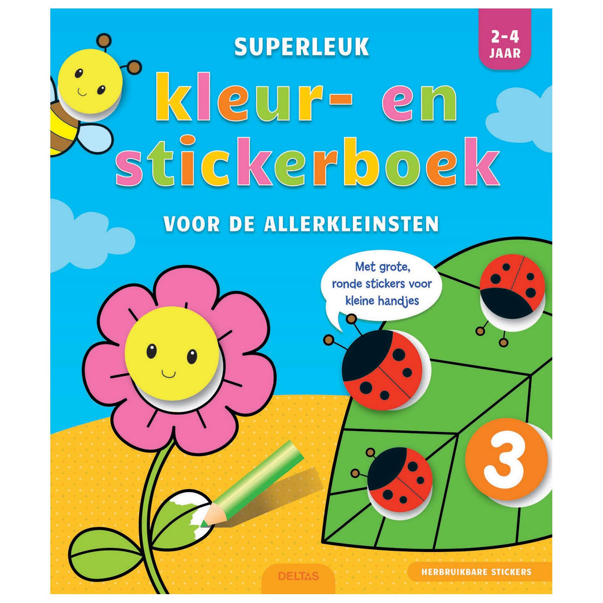 Deltas Super Fun Color Sticker Book för de små