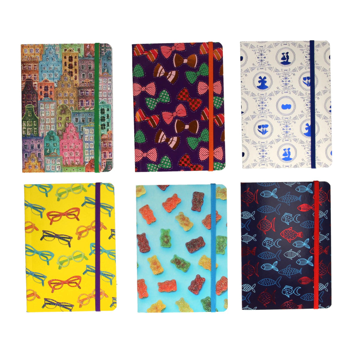 Vinrar Holland Notebooks 6 Designs Set of 24st.