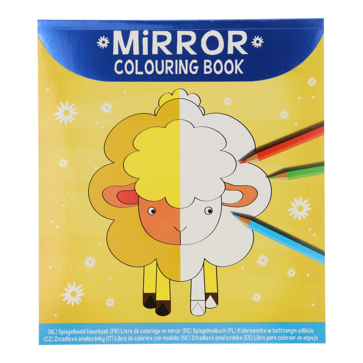 Coloring book mirror image drawing