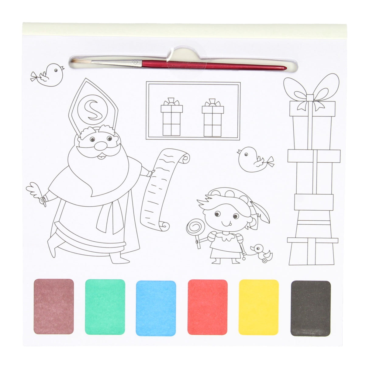 Watercolor color block Sinterklaas