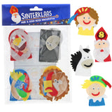 Make your own felt finger pops Sinterklaas, 4st.