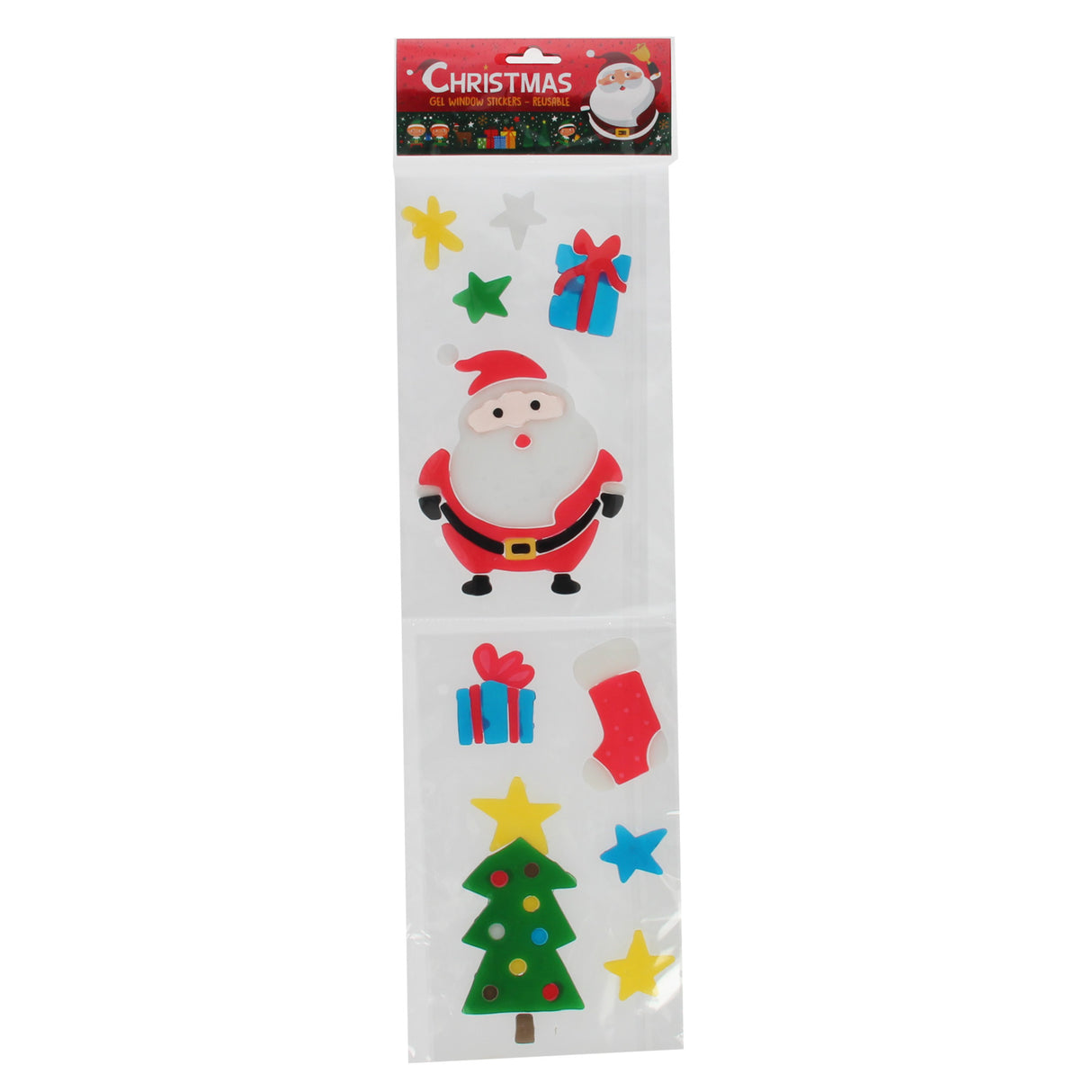 Reusable gel window stickers Christmas