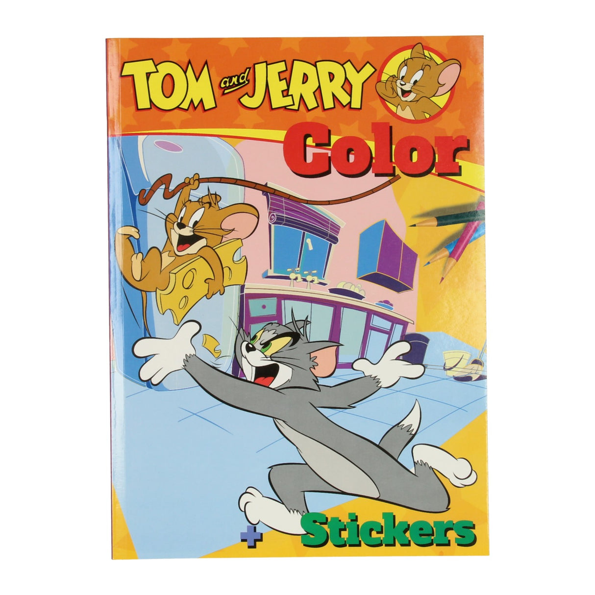 Warner Bros Color Colorbook Tom Jerry z naklejkami