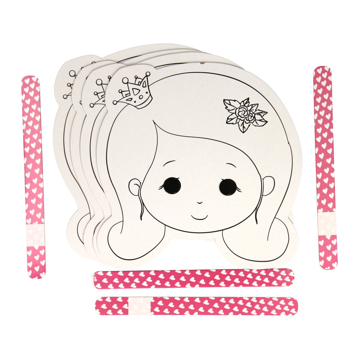 Win Holland colour and make your own masks - princess, 4 pcs.