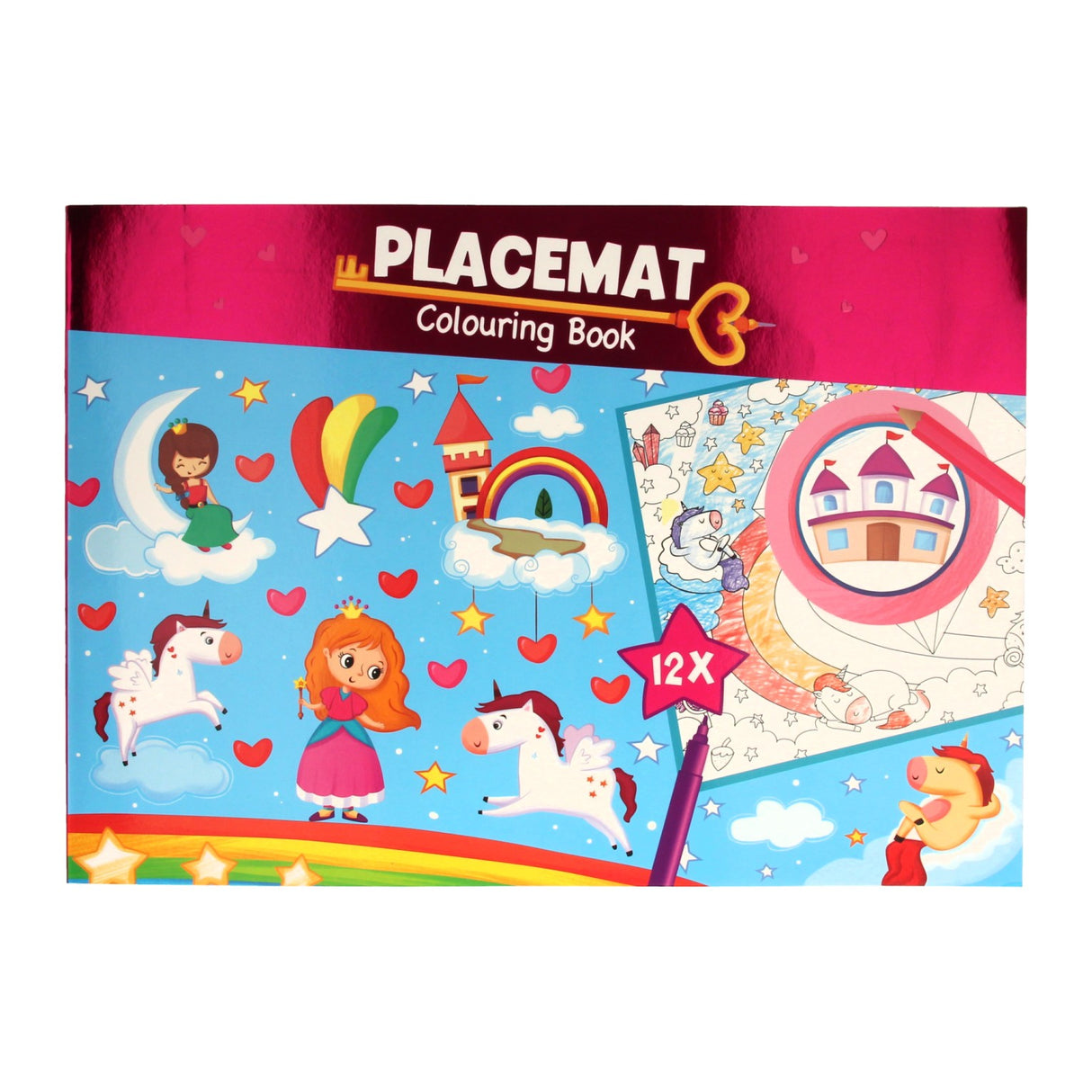 Libro da colorare di platemat - Unicorno