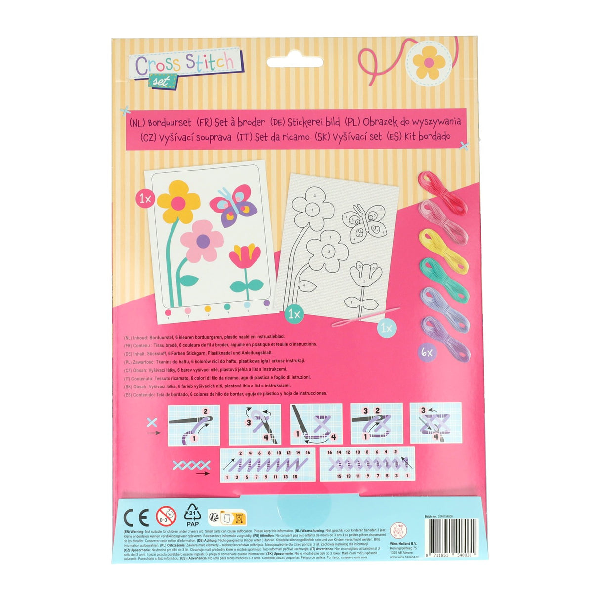 Wins Holland embroidery set theme, 9 pcs.