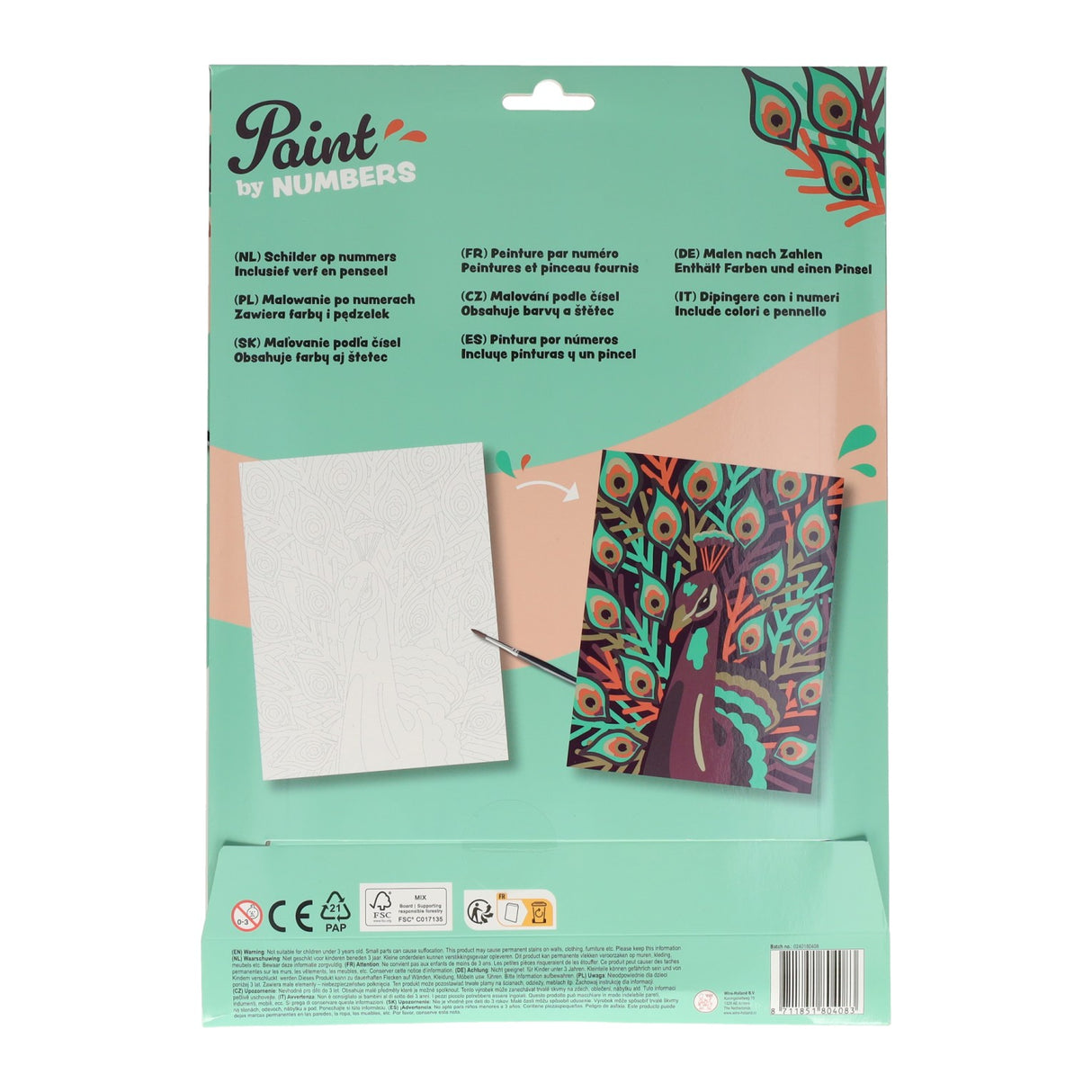 Wins Holland paint by number theme paint set