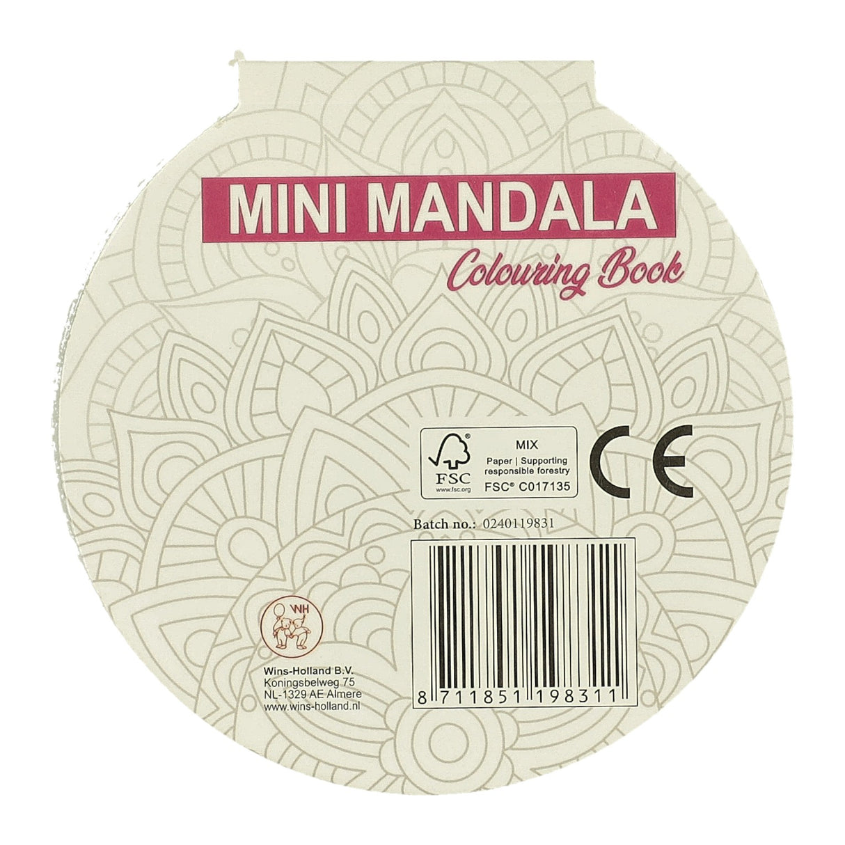 Wins Holland Mini Mandala Kleurboek Rond