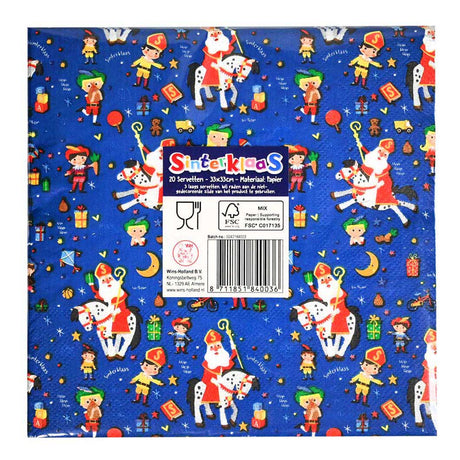 Wins Holland napkins Sinterklaas party - 20 pcs.