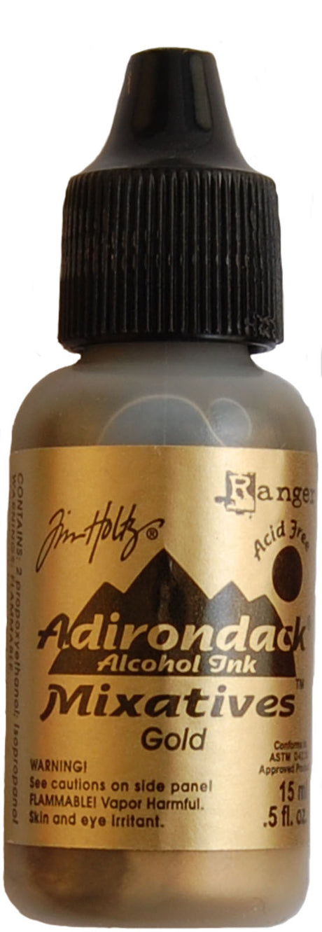 Tinta Ranger Ranger • Tim Holtz Adirondack Misturadores de Tinta Álcool Ouro 15ml