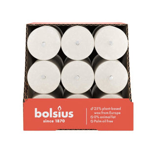 Bolsius dinner candle rustic sandy gray | 9 pieces