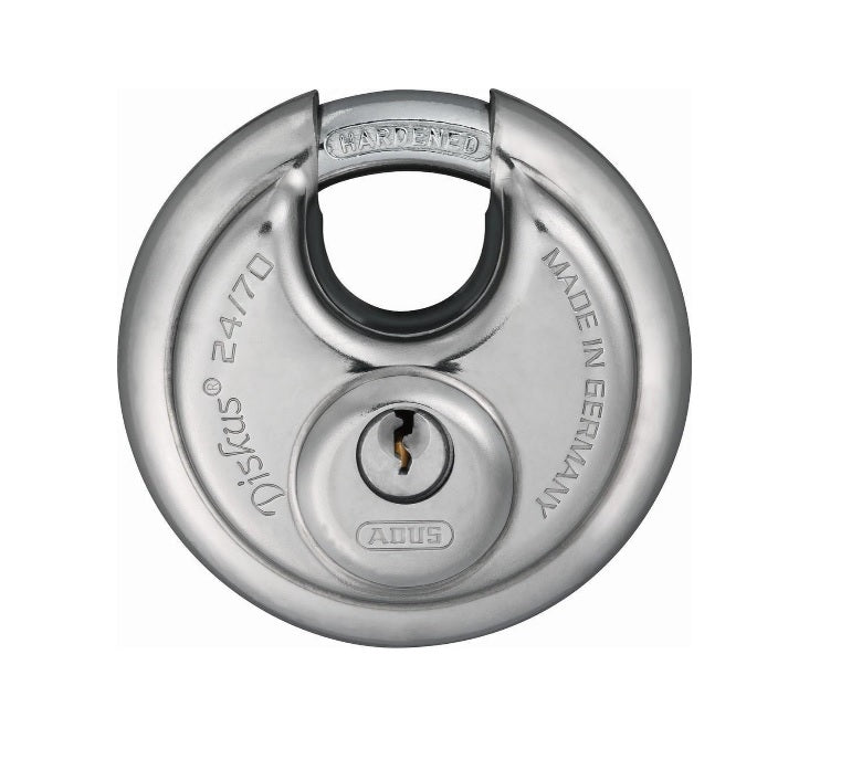 ABUS DISCUS 24 70 Handlot - argent, fermeture des clés, 7cm