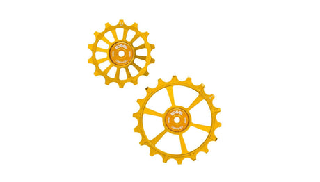 Sram ball bearing derailleur pulleys cross 14 18t transmission gold