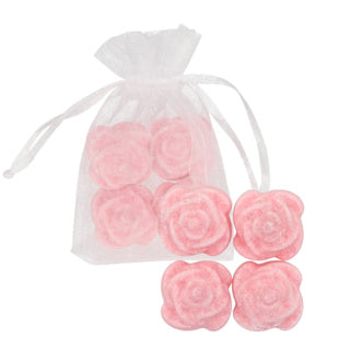 Amber block rosa rosa 2,5 cm organzapåse 4 st | 12 stycken