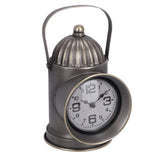 No fire clock lantern brass metal 13.5x19x26.5 cm
