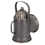 No fire clock lantern brass metal 13.5x19x26.5 cm