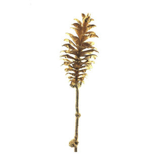 Sem marca ramo artificial pinha ouro 64cm | 3 peças