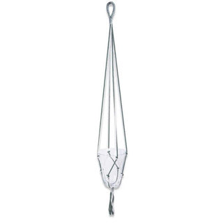 Inget märke på humör samling blomkrukhållare mörkgrön vit macrame 110 cm | 6 stycken