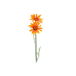 Ingen merke kunstig blomst tusenfryd oransje silke 56 cm | 4 stk