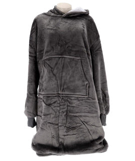 No brand hoodie plaid sherry 70x110 cm charcoal gray