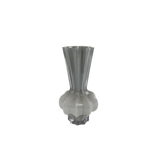 Vaas tibby s grijs glas 14x14x27cm | 2 stuks
