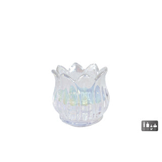 Keen Mark Téilichthalter Tulp Glanz Perleglas 7x7x7cm | 4 Stéck