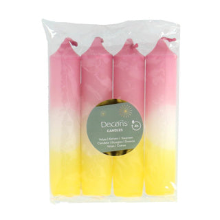 Večeře svíčka po 4 dipdye pastelových barvách 5 různých 11cm | 10 kusů