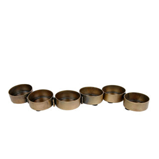 Gan aon sealbhóir tealight branda 7x miotail óir ársa 33 cm