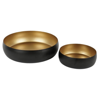 Schossel Gold Matt Schwaarz 14,5 cm 2 Assortéiert Set vun 2 | 4 Stéck