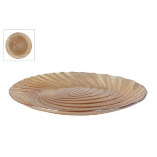 No Mark Schossel Hailey Curl Amber Glas 33x33x3cm | 2 stk