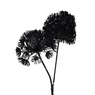 Nenhuma marca flor artificial heracleum countryfield led preto 75 cm
