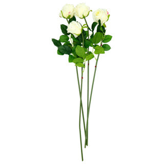 Nee Mark kënschtlech Blummen rose Branche Crème 56 cm | 6 Stéck
