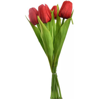 Bez značky tulipán kytice 7 kusů 35 cm červená | 4 kusy