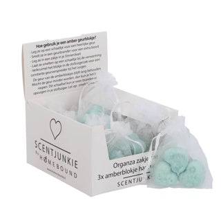 Bloco âmbar coração madeira saco organza 2,5 cm 3 peças | 12 peças