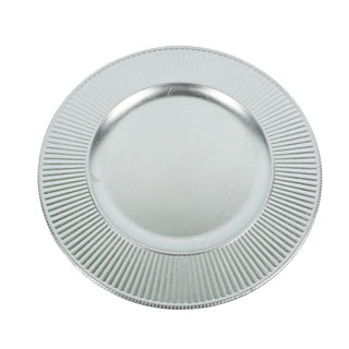 Uimh babhla maisiúcháin branda pláta bonn airgid migros 33cm plaisteach | 6 phíosa