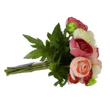 Dirbtinė puokštė ranunculus rožinė | 2 vnt