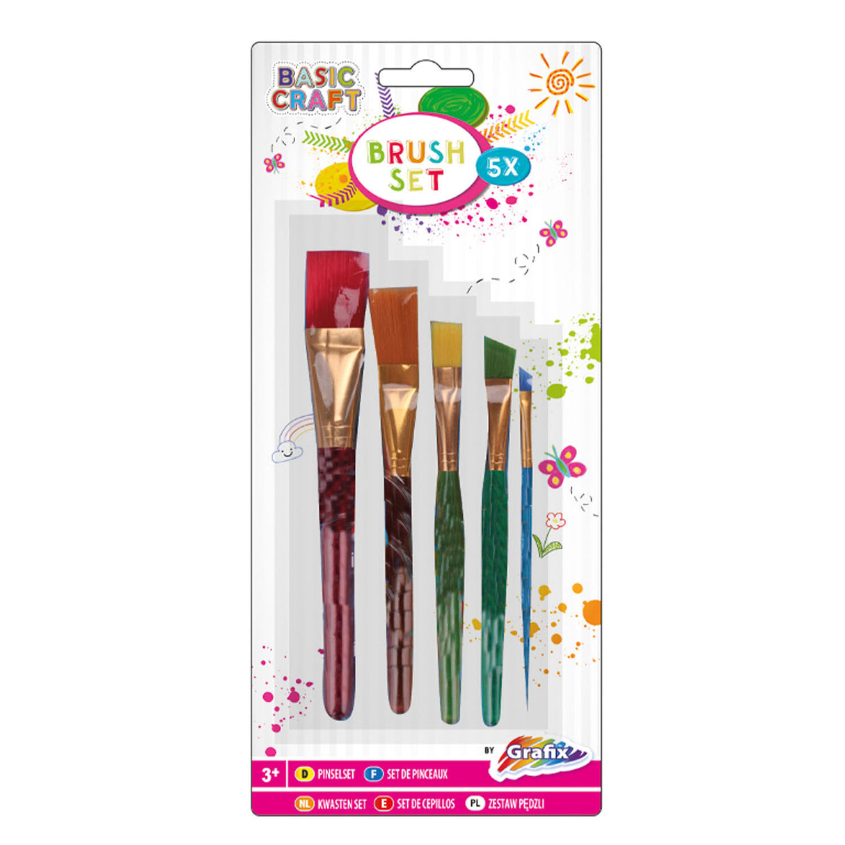 Creative craft group brush set, 5 pcs.