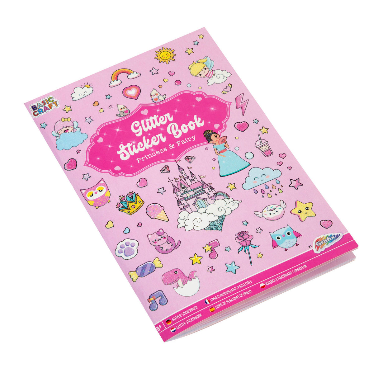 Creative craft group glitter sticker book a5 - pink
