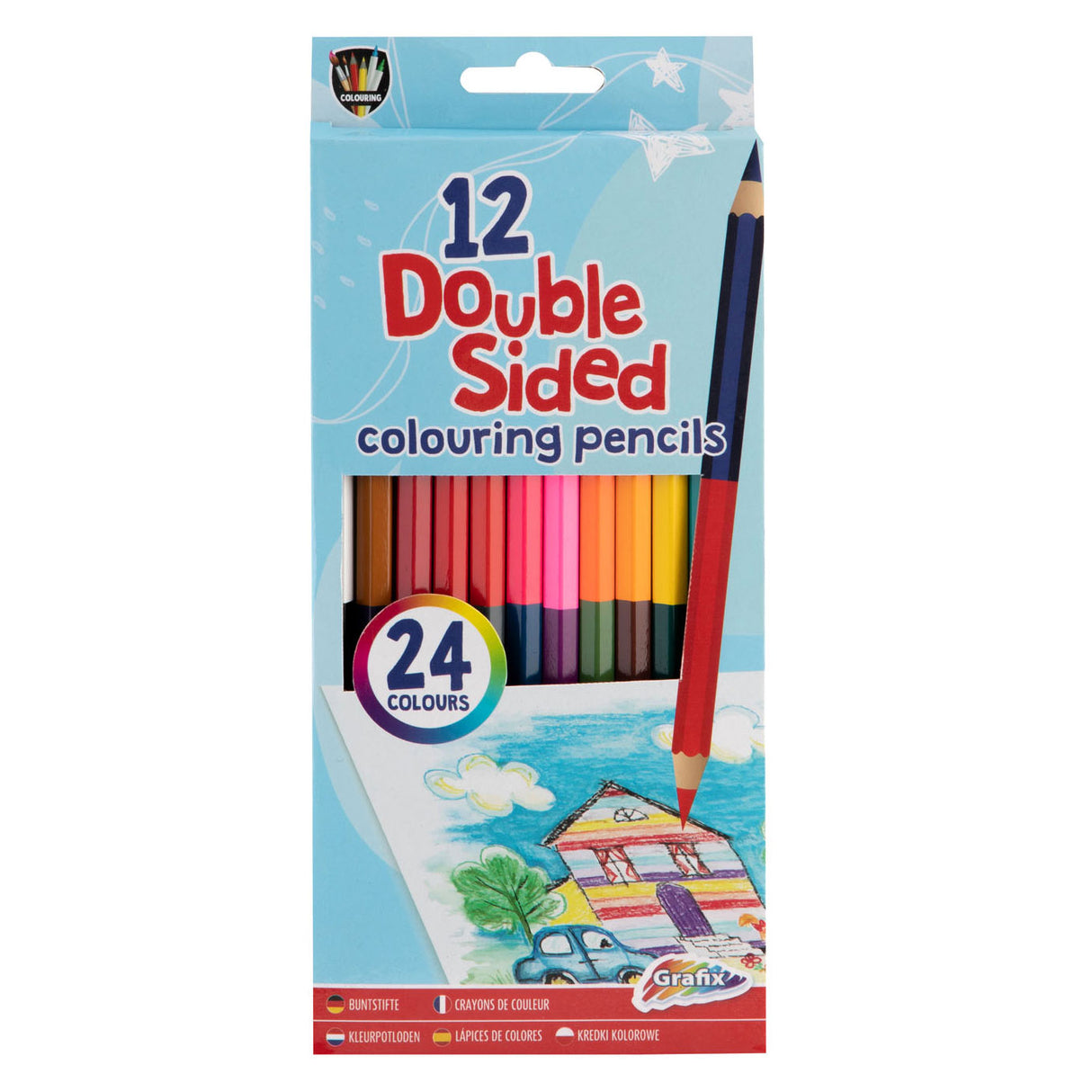 Creative Craft Group Colored Pencils Double -Sided, 12st.