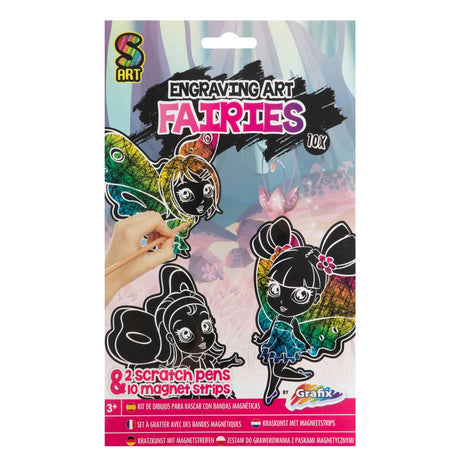 Creative craft group scratch set magnets fairies, 10 pcs.