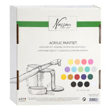Nassau fine art hobby paint acrylic paint set 18pcs - 36ml paint tubes - acrylic paint children and adults - 9 pastel 9 basic colors - paint for children crafts - children's paint set