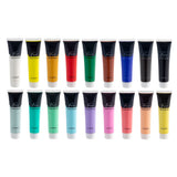 Nassau fine art hobby paint acrylic paint set 18pcs - 36ml paint tubes - acrylic paint children and adults - 9 pastel 9 basic colors - paint for children crafts - children's paint set
