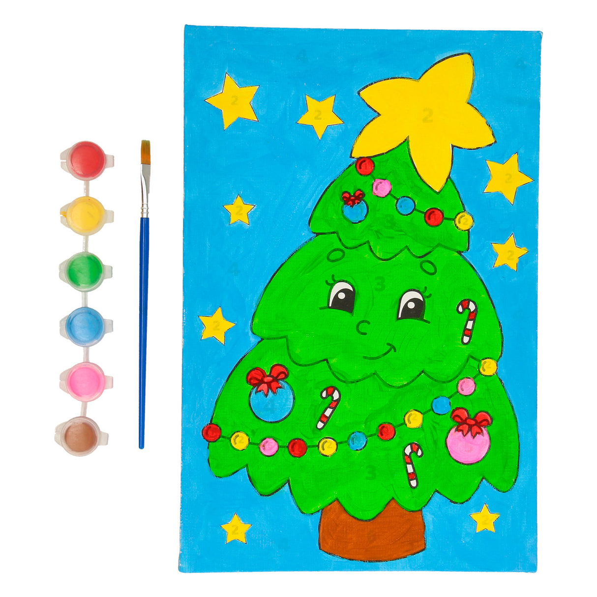 Creative Craft Group Xmas Canvas Painting on number Christmas tree